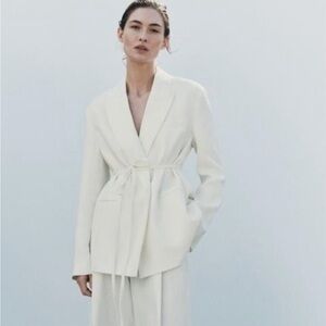 Zara LINEN BLEND BLAZER ZW COLLECTION